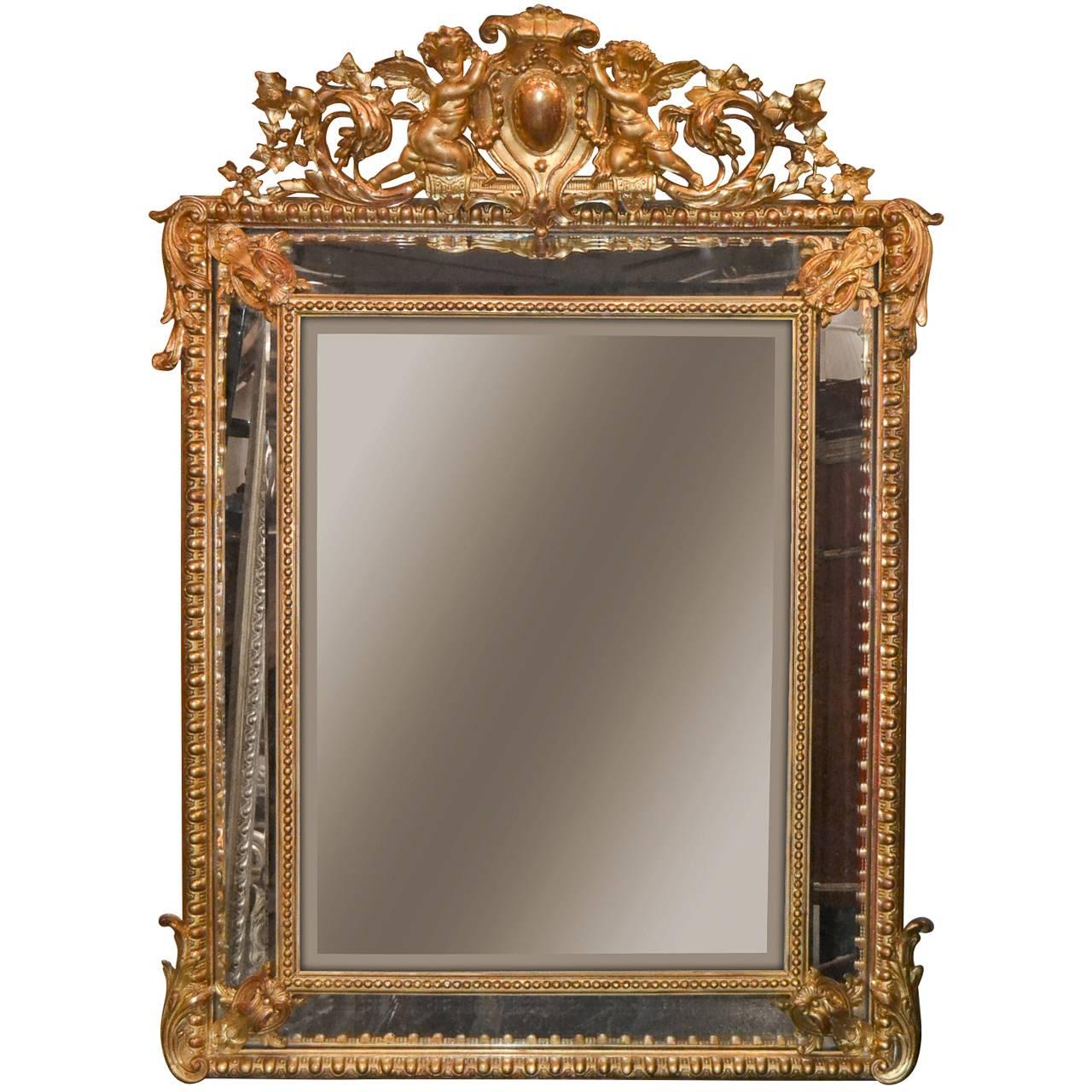 19th Century, French, Louis XV Cushion Mirror at 1stDibs louis xv mirror