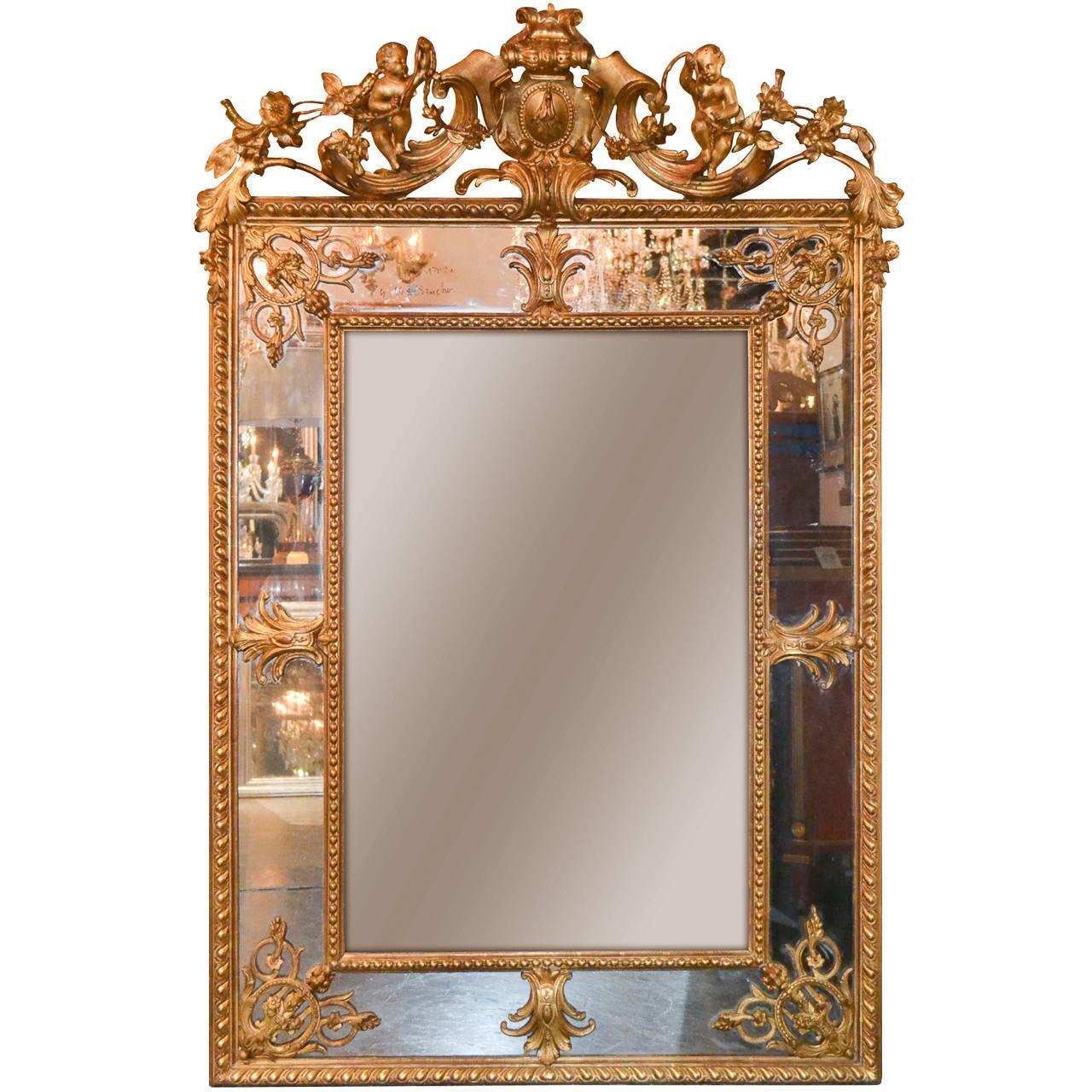 French Mirror in Louis XV Rococo Style For Sale at 1stDibs