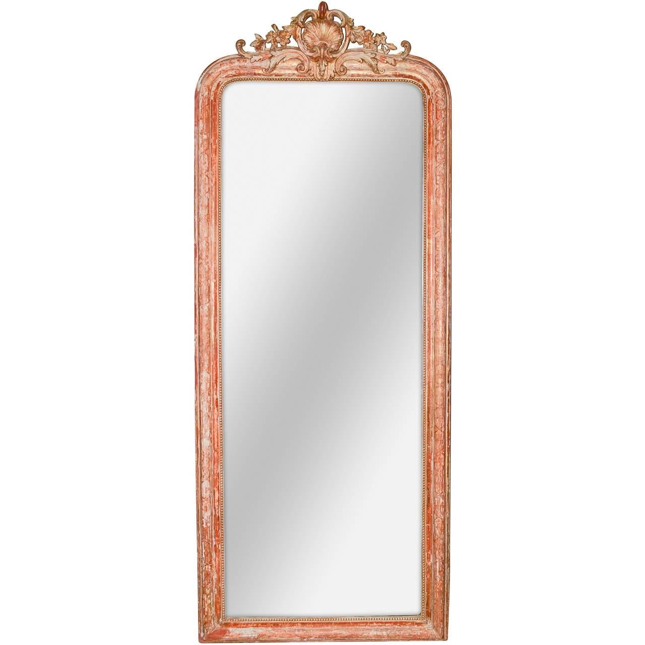 Rare Tall 19th Century French Louis Philippe Mirror