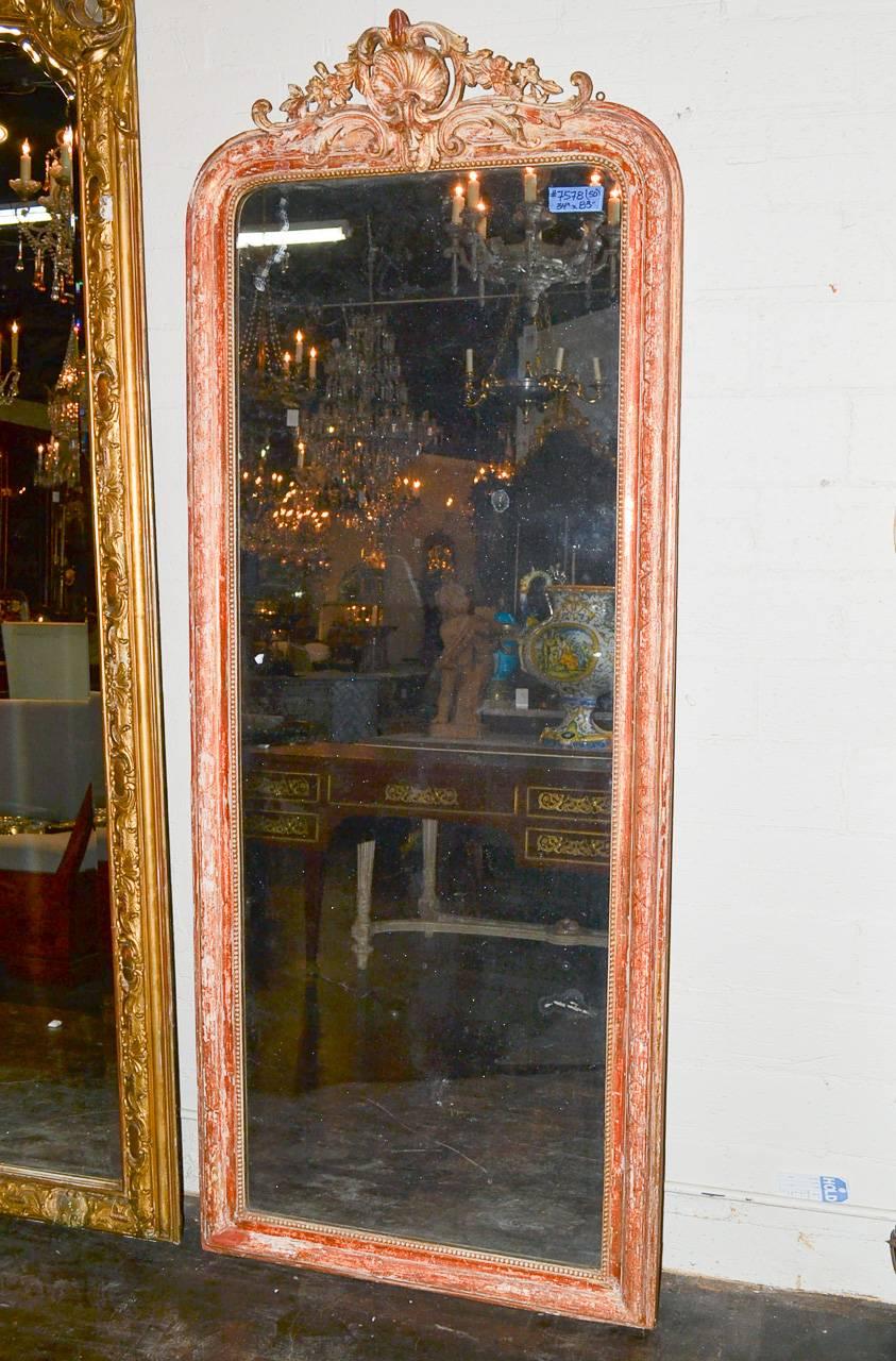 Rare Tall 19th Century French Louis Philippe Mirror In Good Condition In Dallas, TX