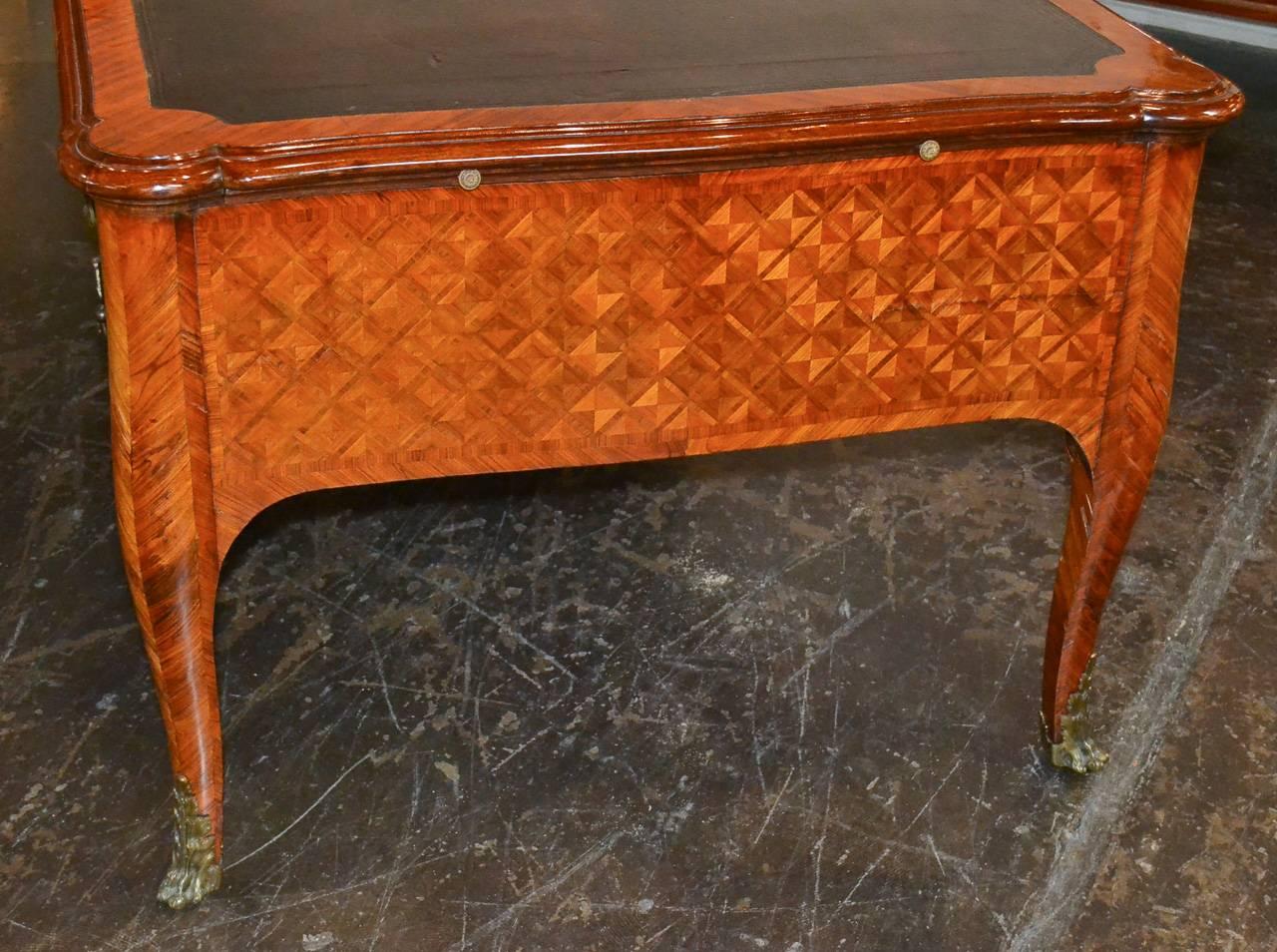 Magnificent Italian Parquetry Partners Desk For Sale 2
