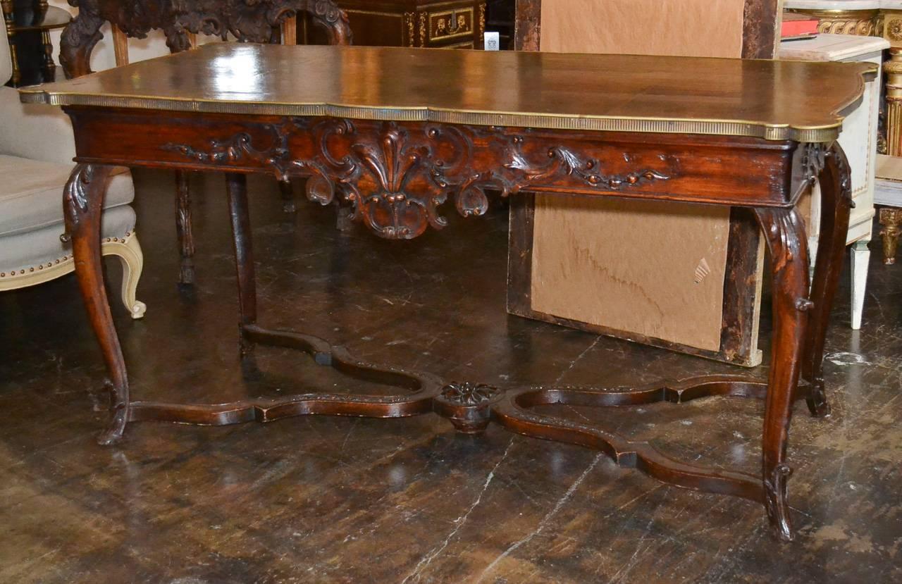 Leather Exceptional 19th Century, French Writing Table