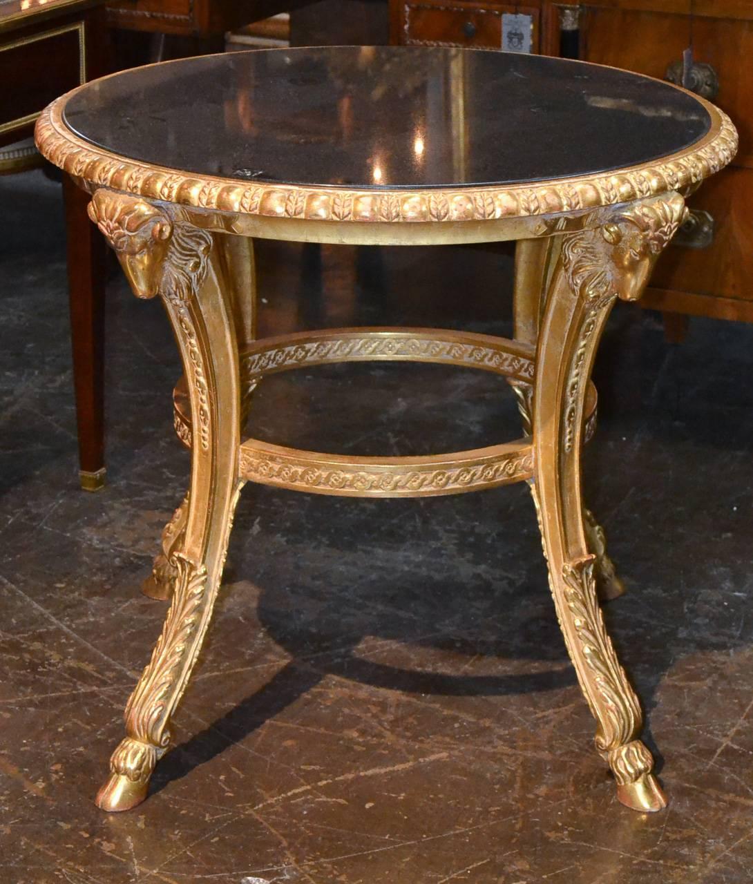Great Pair of French Neoclassical Giltwood Side Tables 3