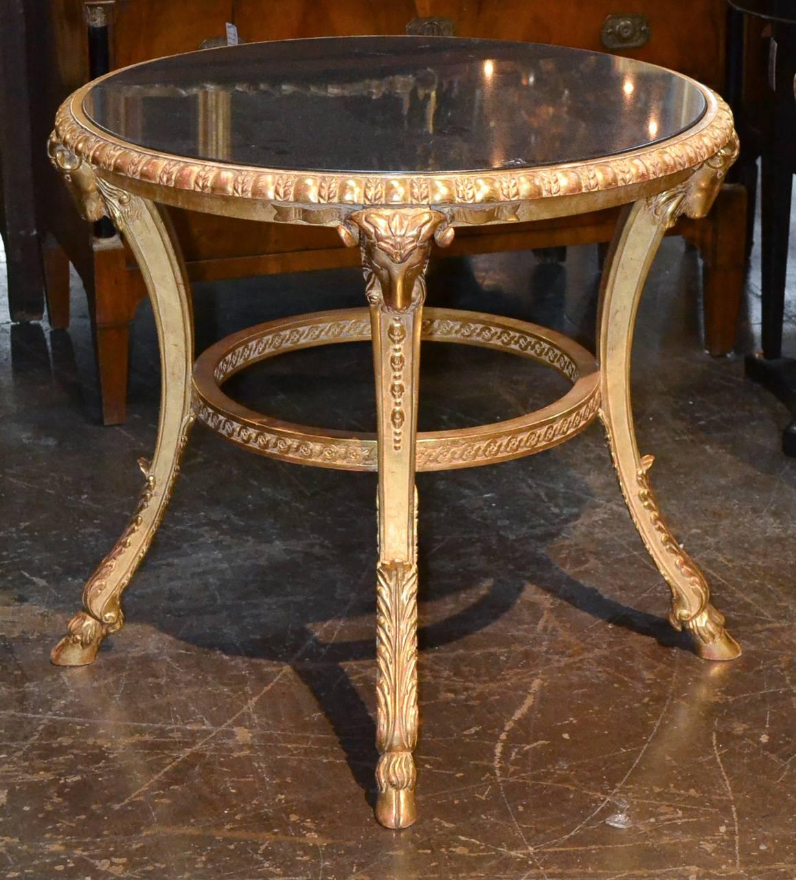 Great Pair of French Neoclassical Giltwood Side Tables 5