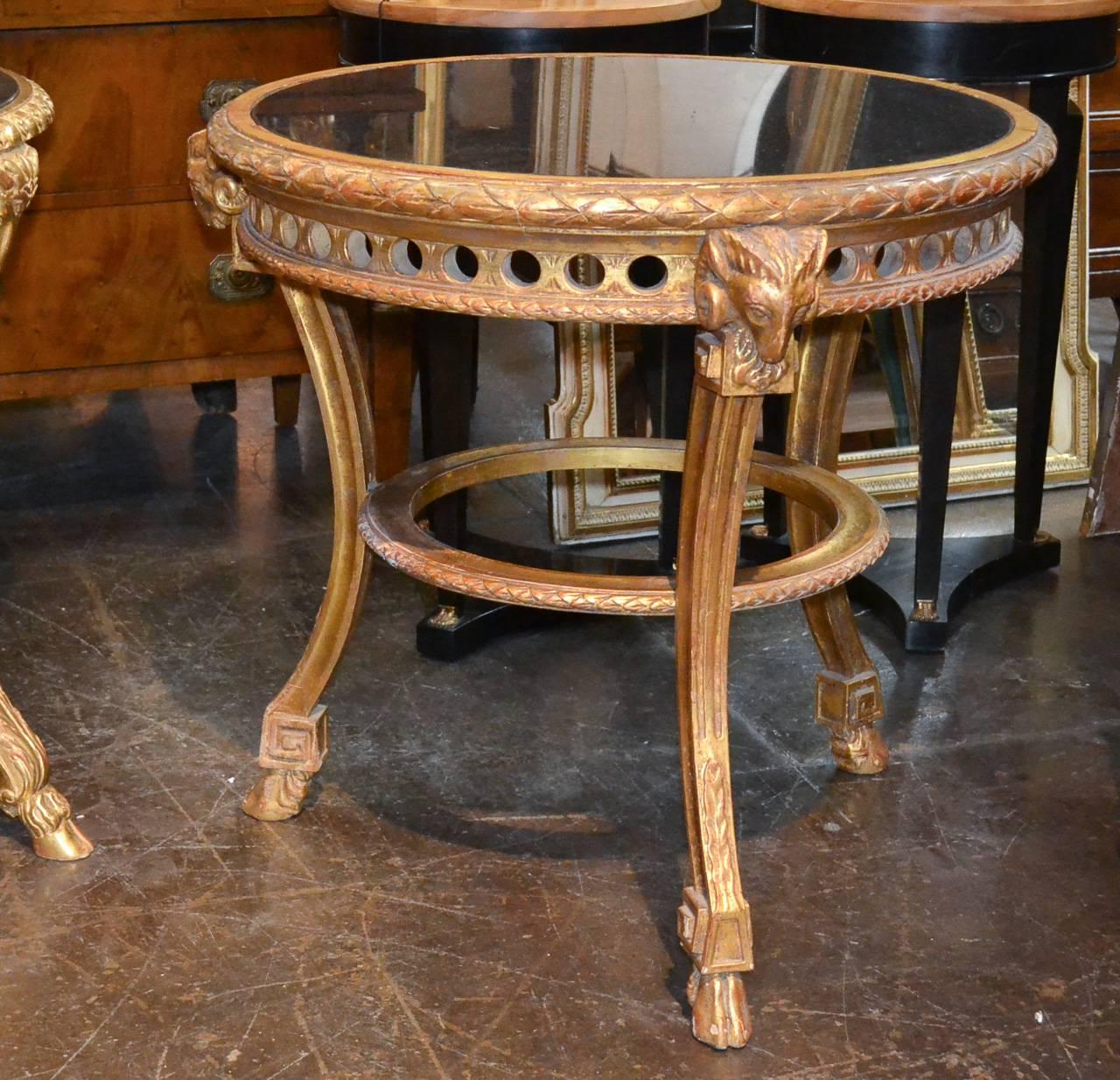 Great Pair of French Neoclassical Giltwood Side Tables 4