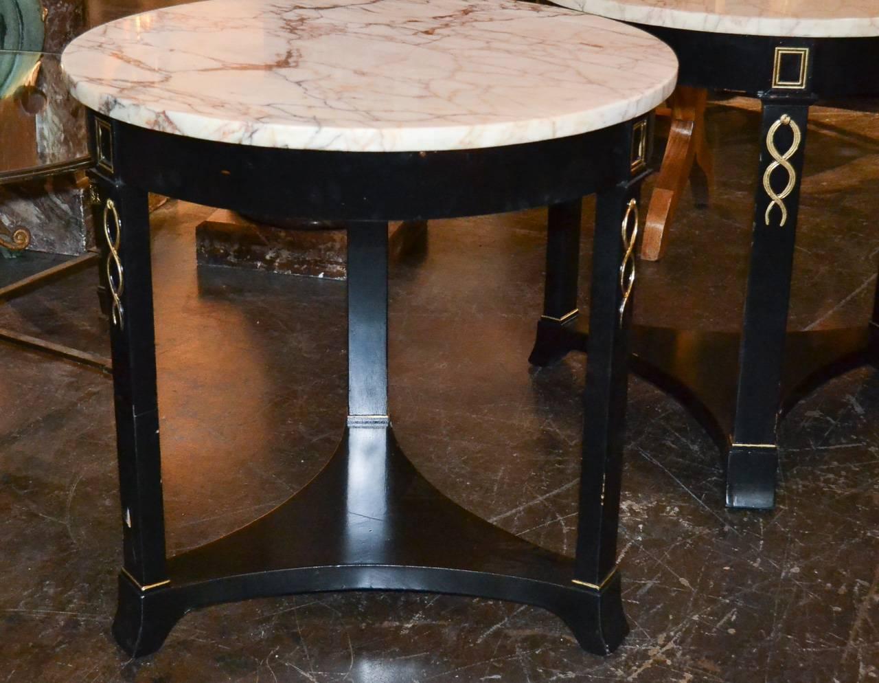 Great Pair of French Jansen Side Tables 4