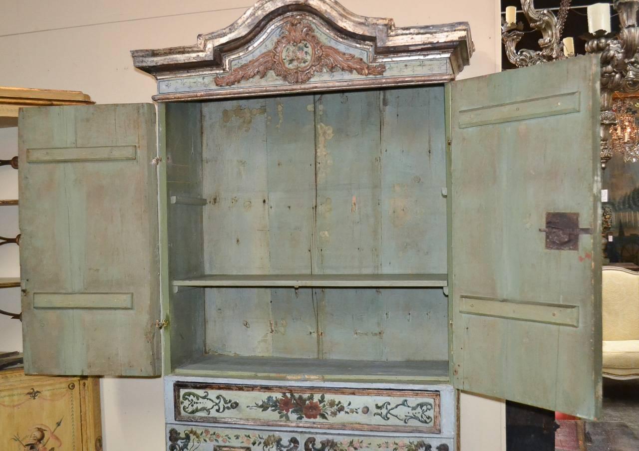 Wood 18th Century Italian Painted Cabinet