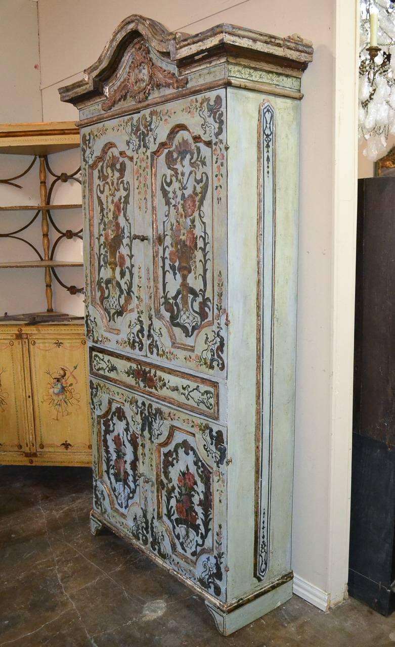 19th Century 18th Century Italian Painted Cabinet