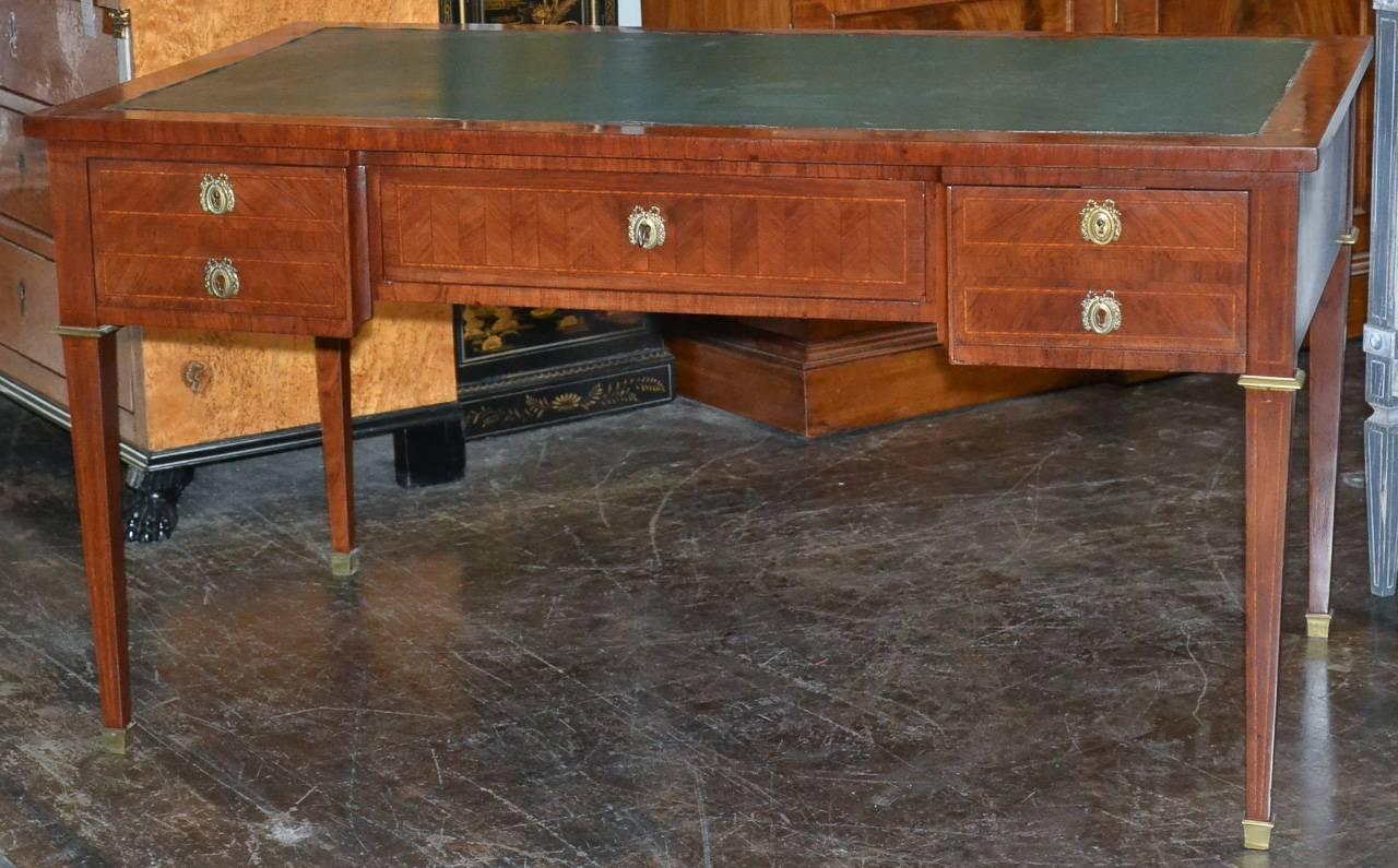 Bronze 19th Century French Kingwood Writing Desk