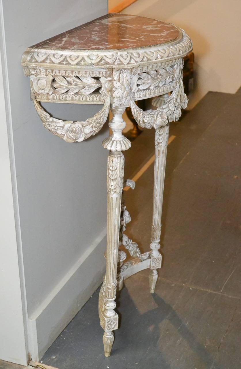 19th Century Pair of French Louis XVI Consoles 6