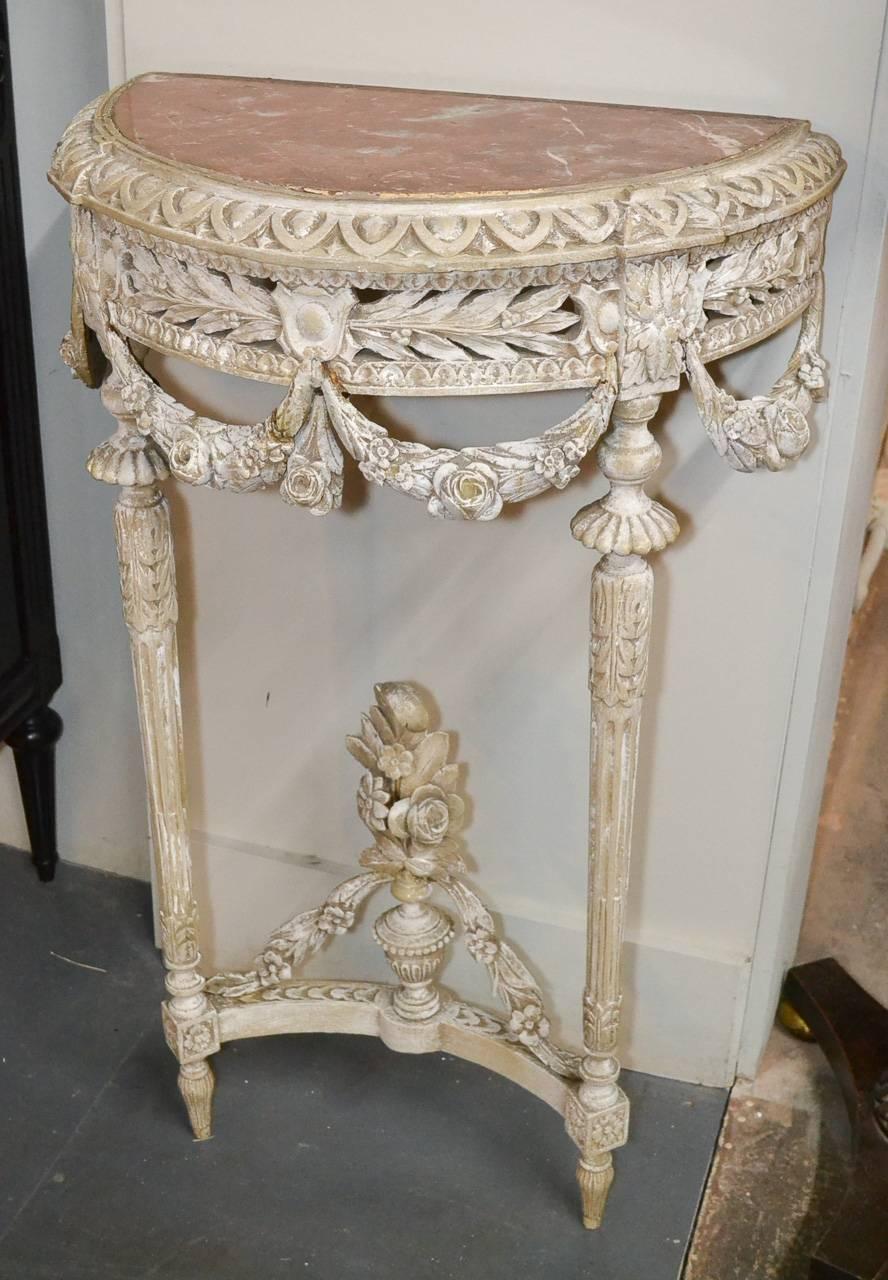 19th Century Pair of French Louis XVI Consoles In Good Condition In Dallas, TX
