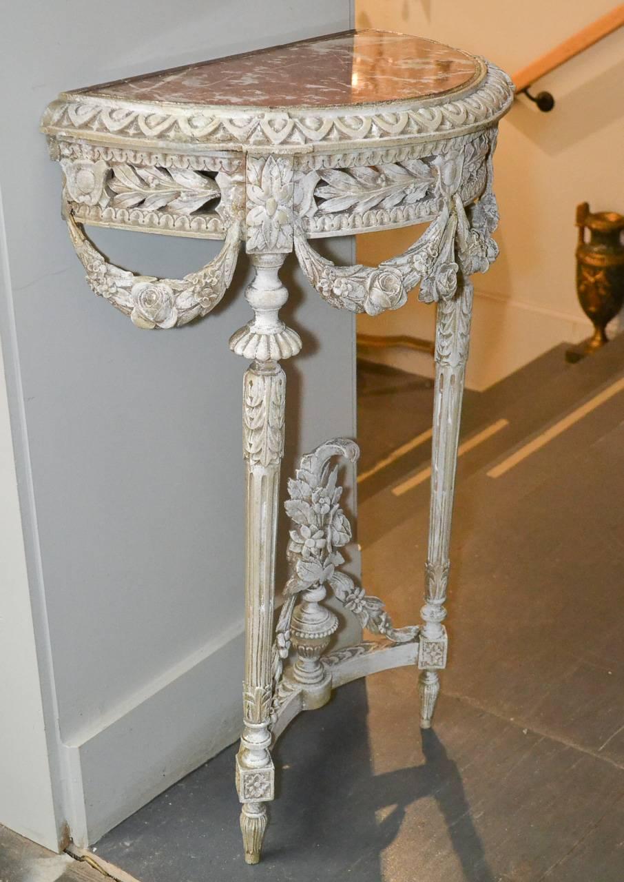 19th Century Pair of French Louis XVI Consoles 2