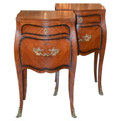 Pair of Italian Inlaid Side Tables by Ducrot