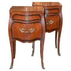 Pair of Italian Inlaid Side Tables by Ducrot