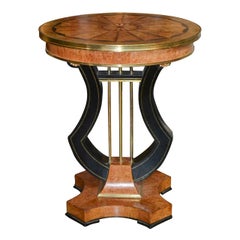 Superb 19th Century Russian Lyre Base Table