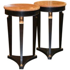 Handsome Pair of French Empire Side Tables