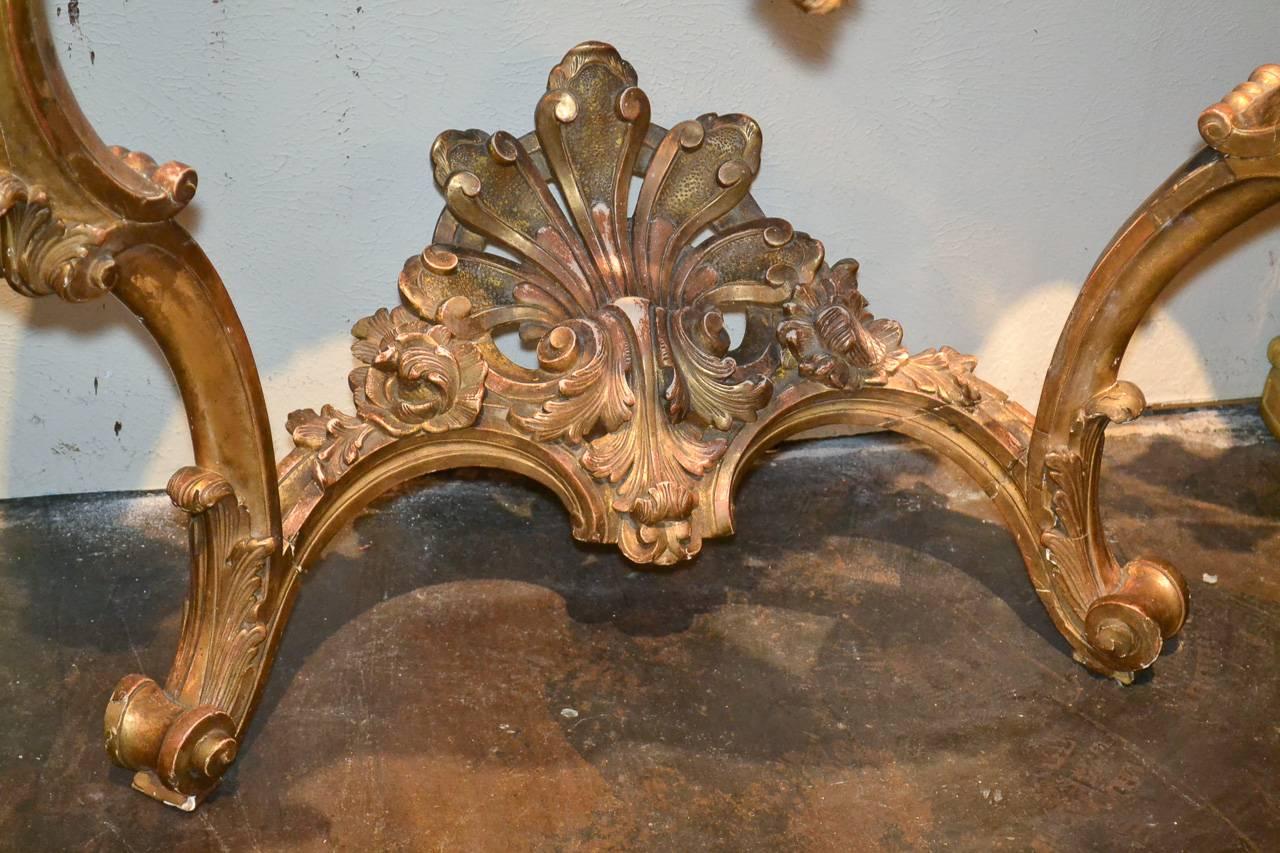 Giltwood Fine 19th Century French Louis XV Console