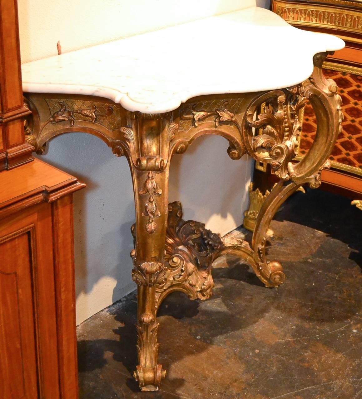 Fine 19th Century French Louis XV Console 2