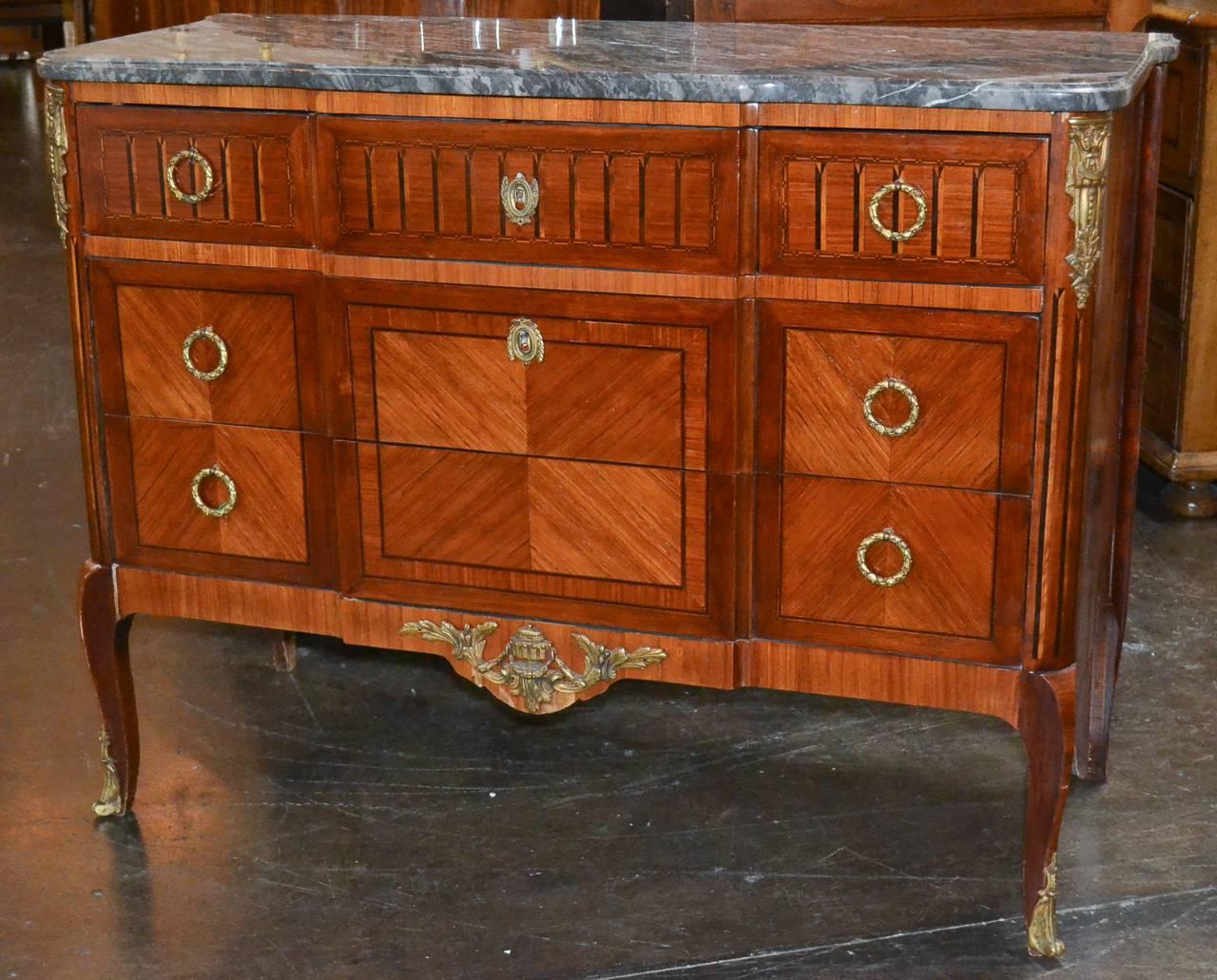 Gilt 19th Century French Transitional Commode