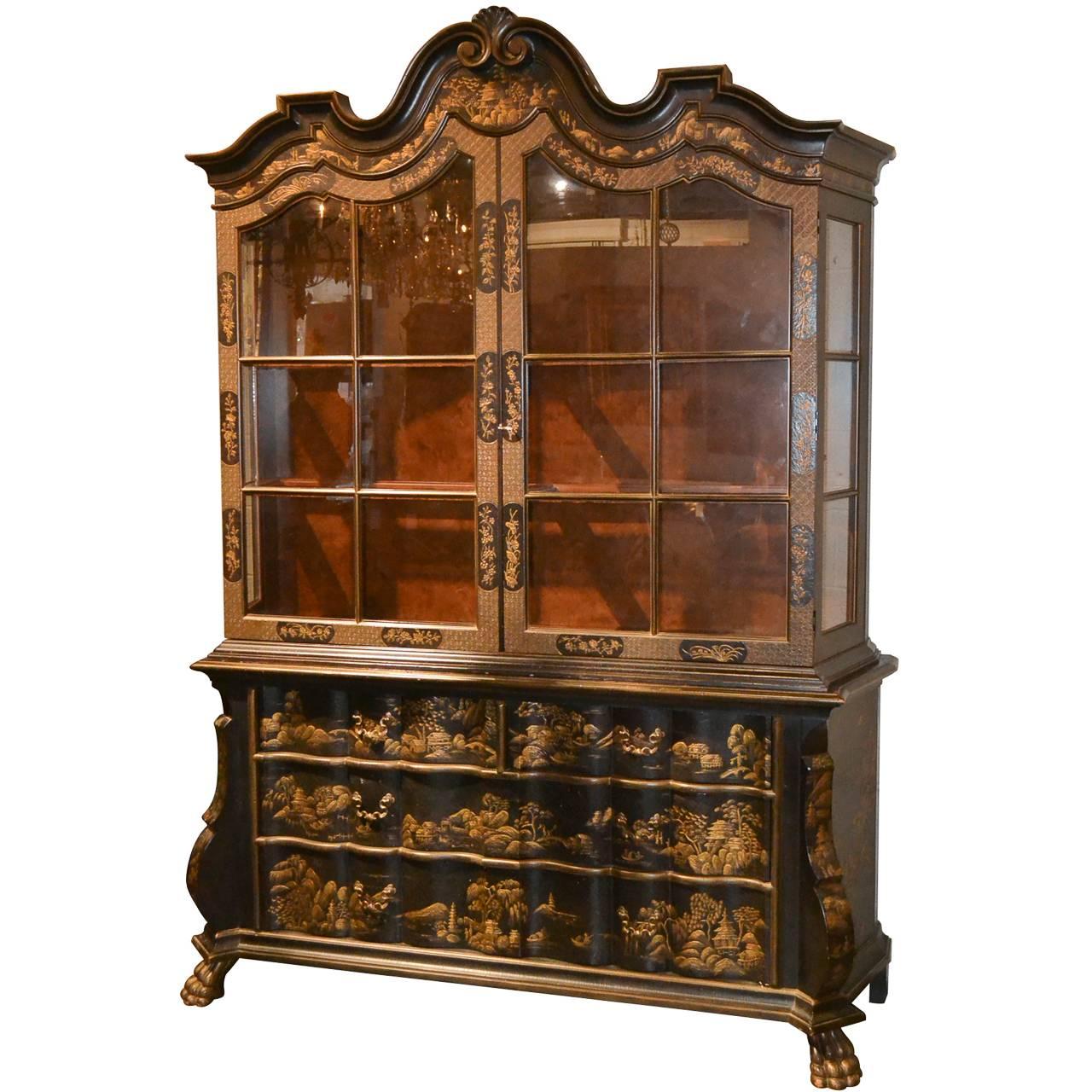Fine Baker Chinoiserie Dutch Display Cabinet