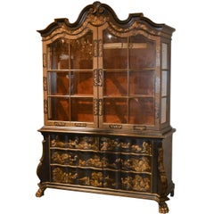 Vintage Fine Baker Chinoiserie Dutch Display Cabinet