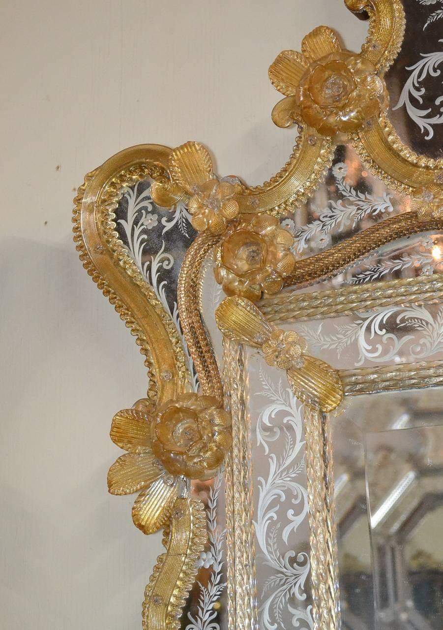 Italian Rare Matching Pair of Venetian Mirrors