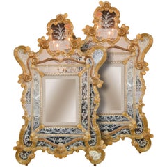 Rare Matching Pair of Venetian Mirrors