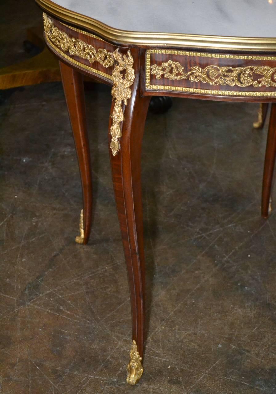 Gilt Excellent Pair of French Mahogany Side Tables