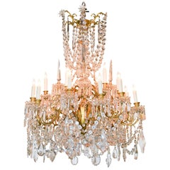 Large Impressive 19th Century Signed French Baccarat Chandelier