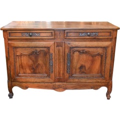 19th Century French Provincial Walnut Buffet