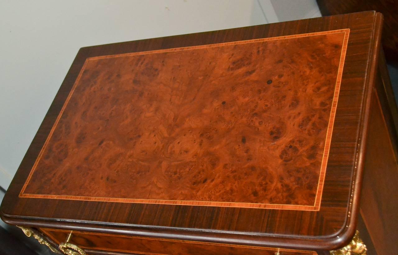 Gilt Pair of French Transitional Bronze Mounted Side Tables