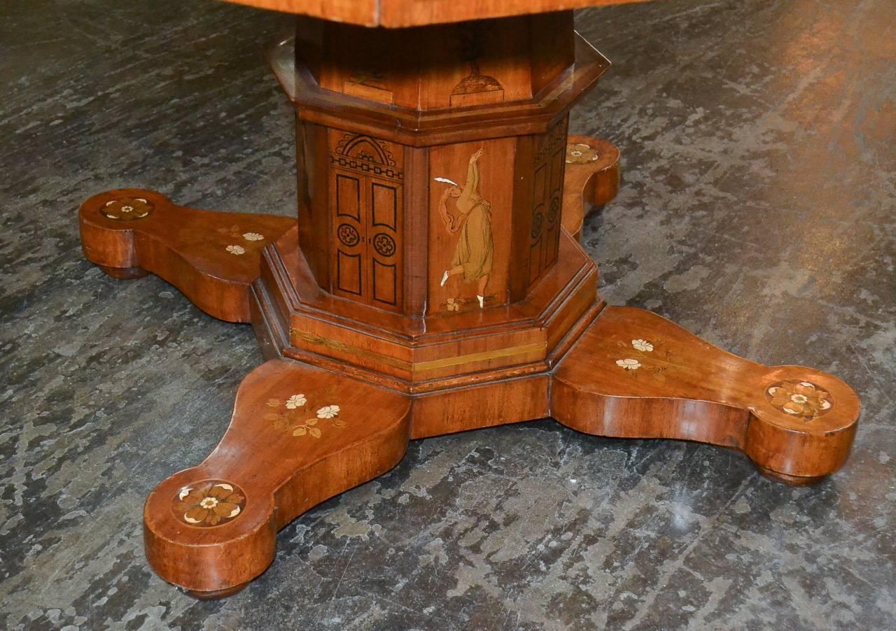 Extraordinary 19th Century Austrian Inlaid Center Table 1