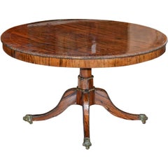 19th Century English Zebrawood Center Table