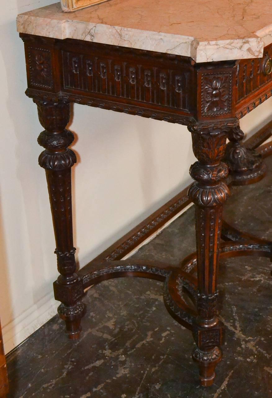 French Louis XVI Walnut Console 3