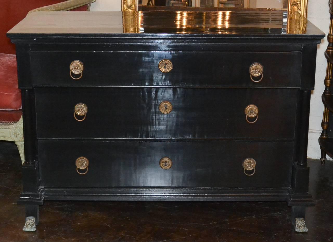 19th Century Austrian Empire Commode In Good Condition For Sale In Dallas, TX