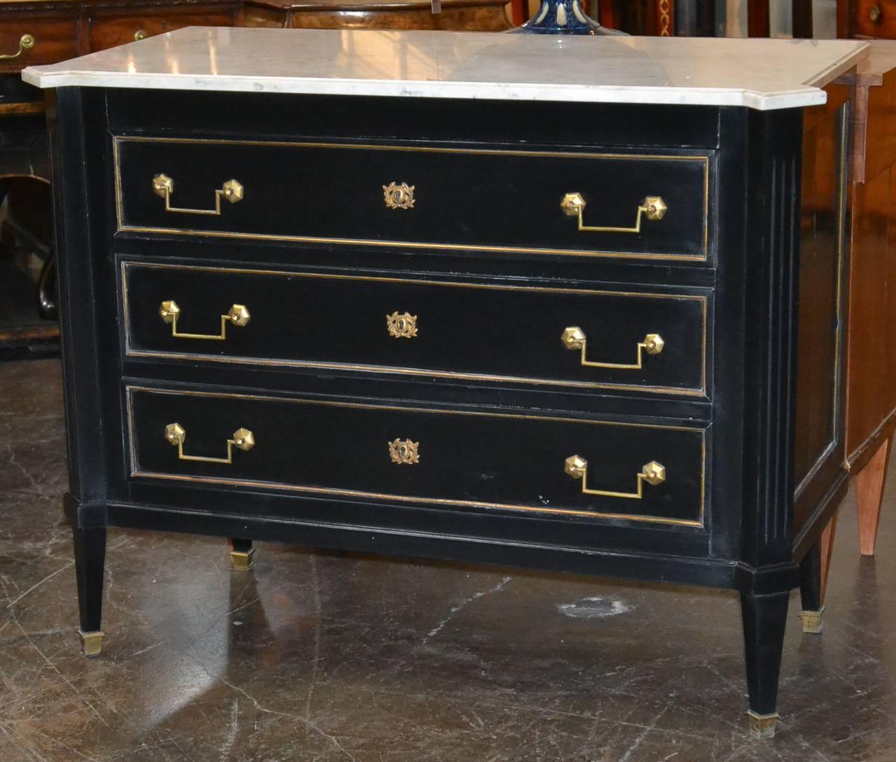 French Midcentury Jansen Commode In Good Condition In Dallas, TX