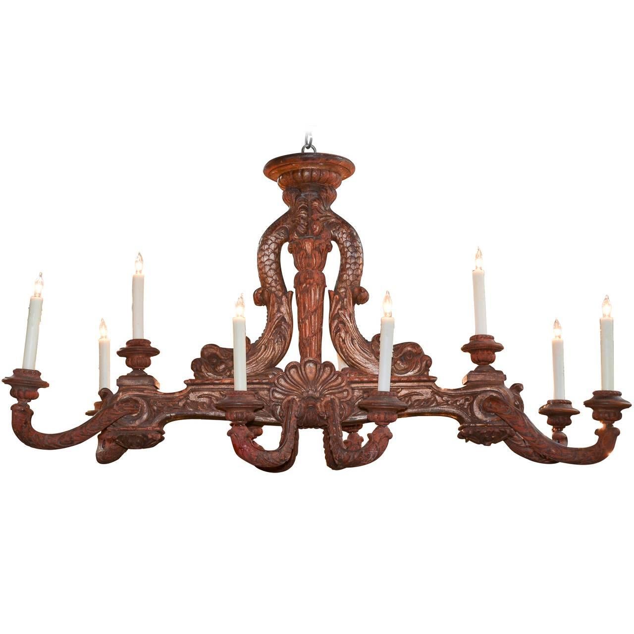 19th Century Italian Carved Chandelier