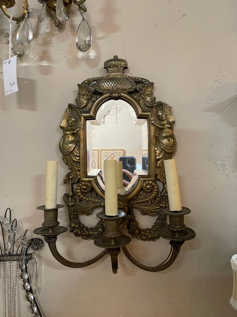French Napoleon III Bronze Wall Sconces For Sale at 1stDibs