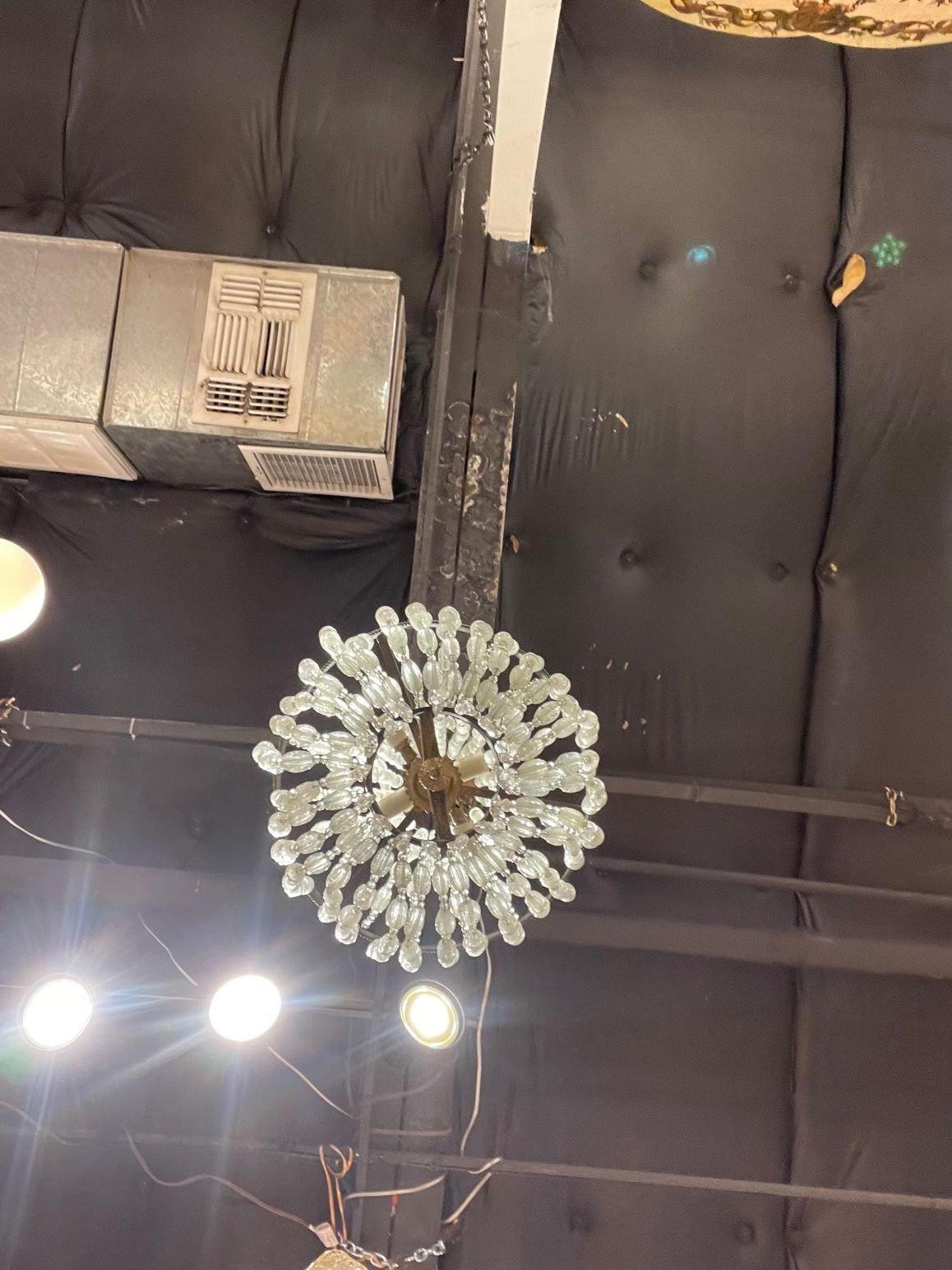 Italian Rock Crystal Chandelier For Sale 4