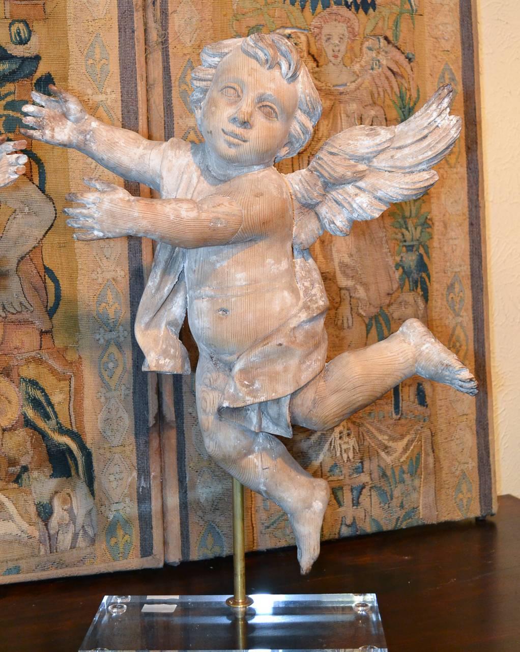 Pair of Early 19th Century Italian Carved Putti 1