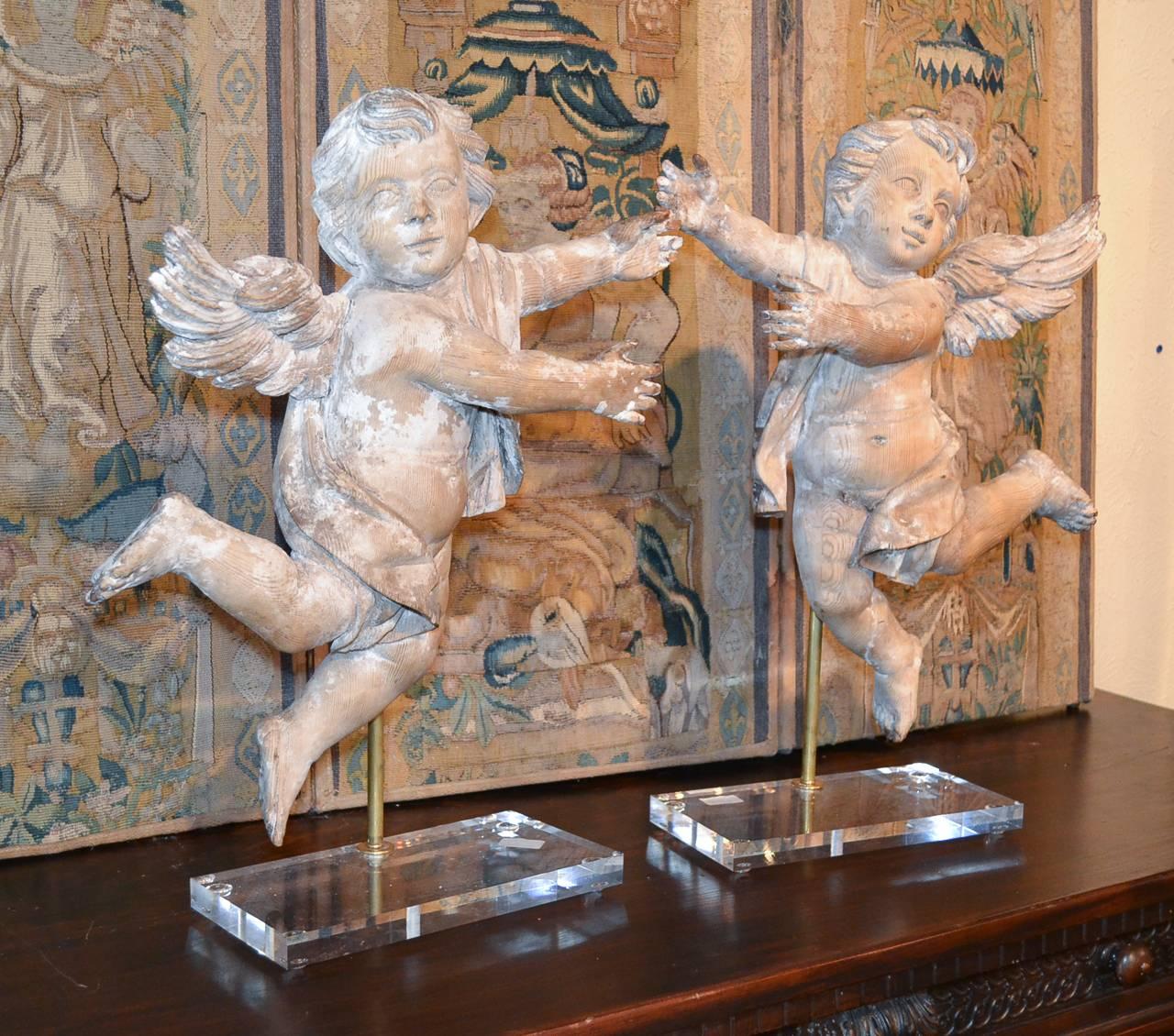 Pair of Early 19th Century Italian Carved Putti 3