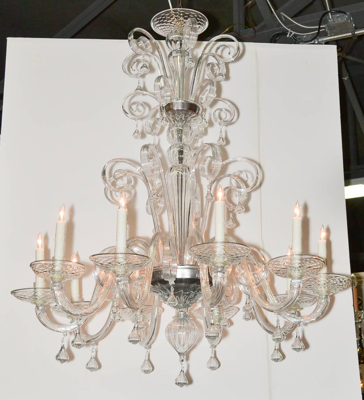 Italian Blown Glass Chandelier 3