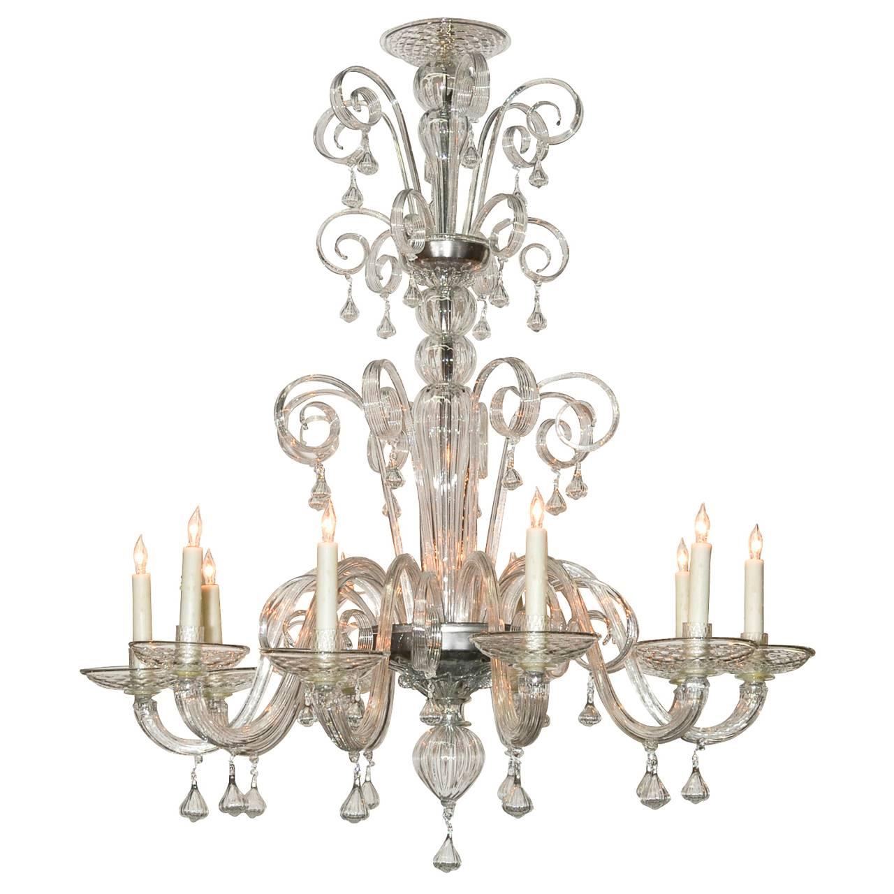 Italian Blown Glass Chandelier