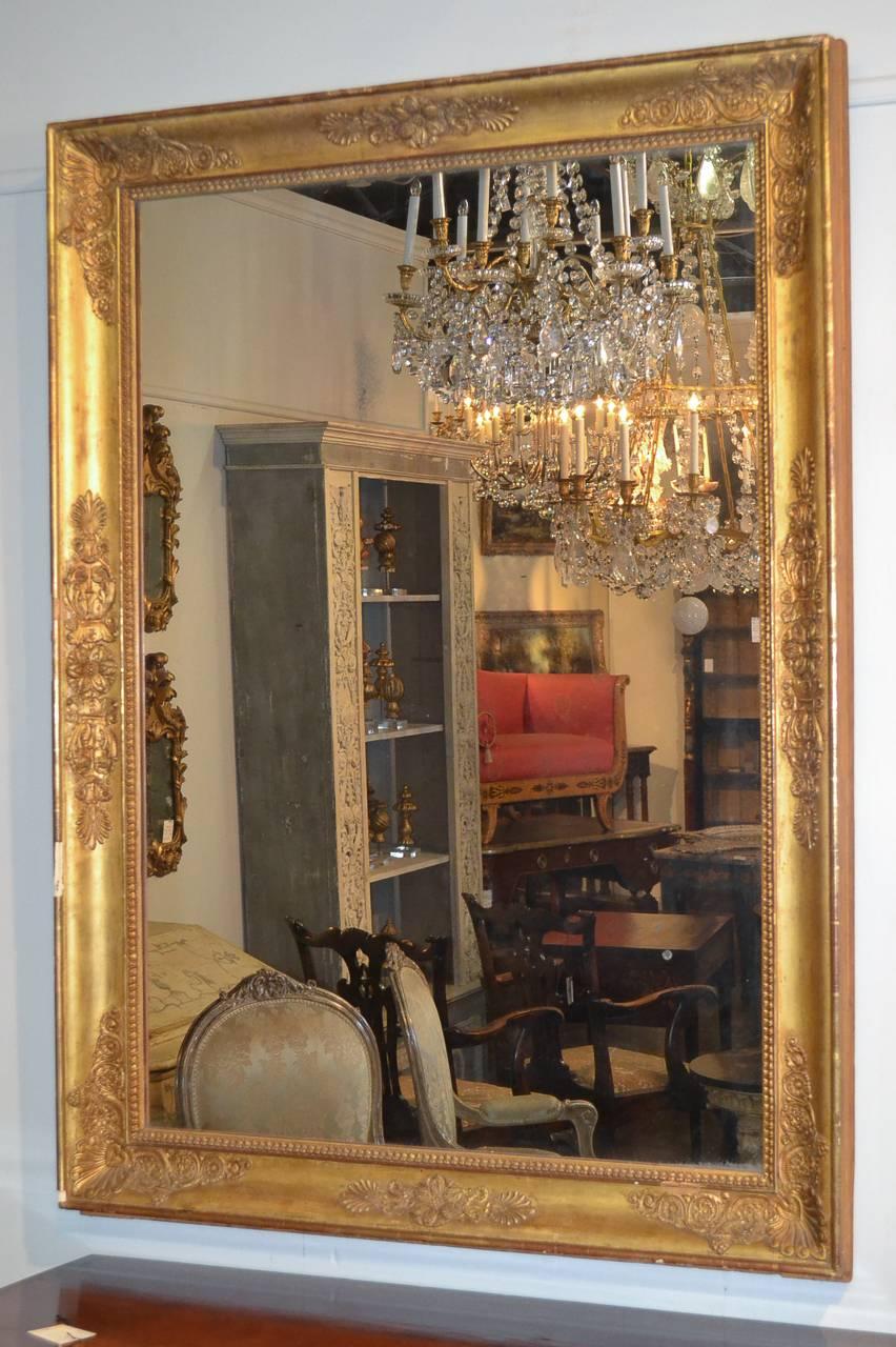 19th Century French Napoleon III Giltwood Mirror For Sale 1