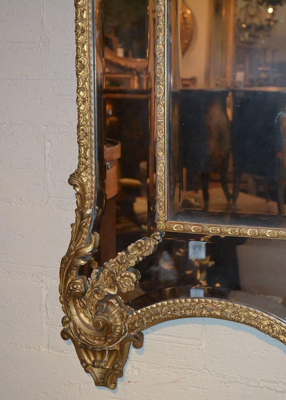 Fine French Louis XVI Giltwood Mirror 2