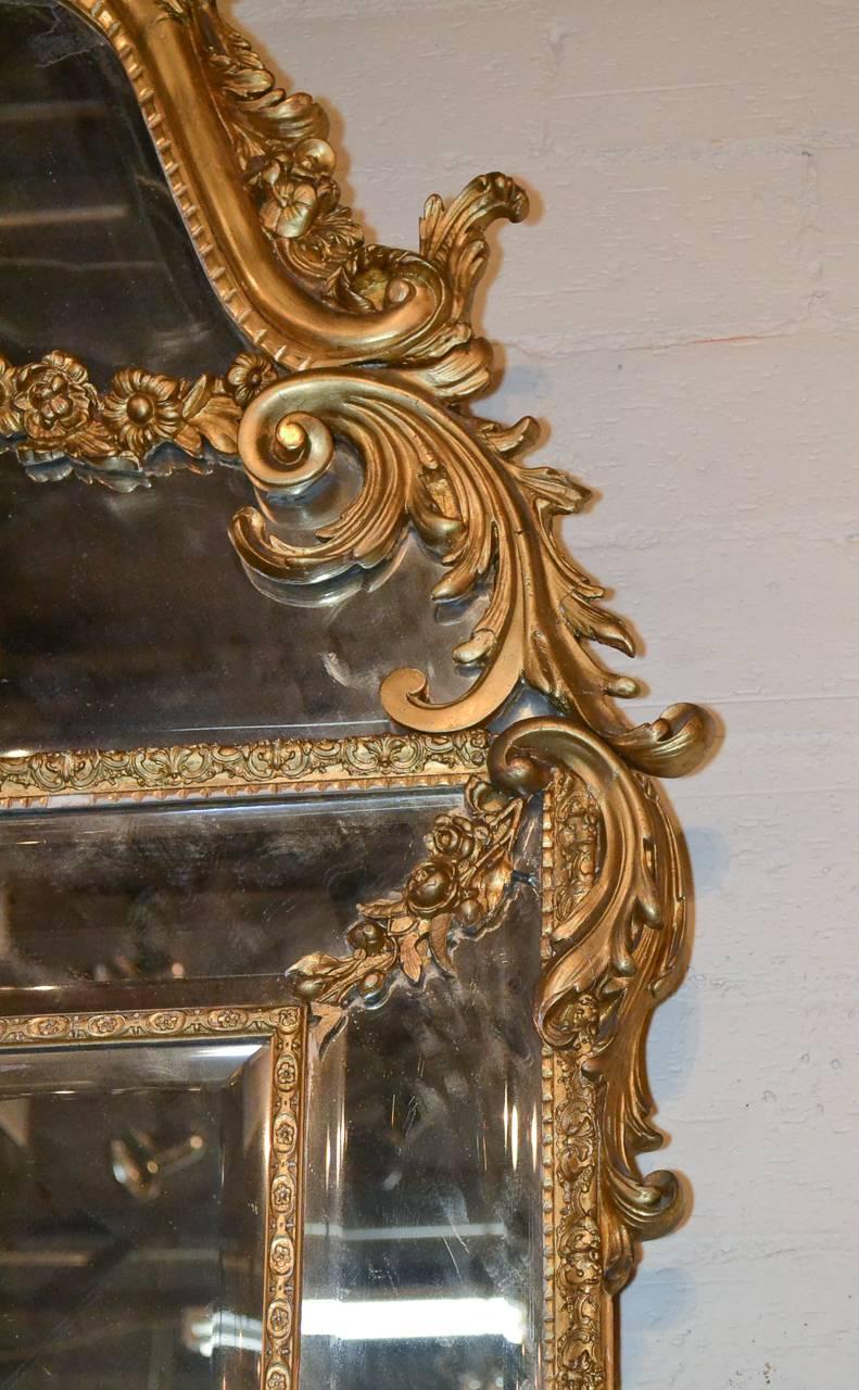 Fine French Louis XVI Giltwood Mirror 1