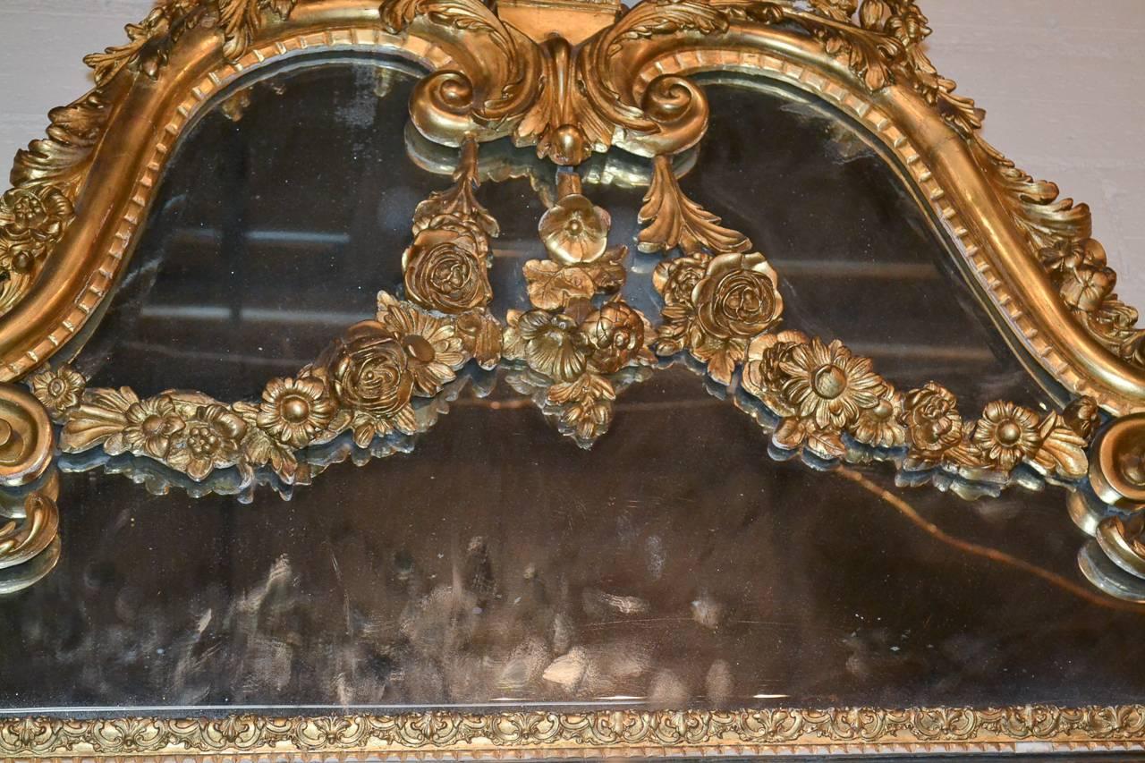 Fine French Louis XVI Giltwood Mirror In Good Condition In Dallas, TX