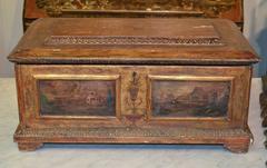 Rare Early 19th Century Italian Painted Coffer
