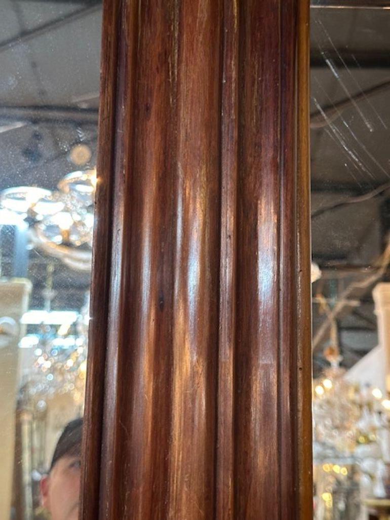 French Walnut Louis Philippe Mirror In Good Condition For Sale In Dallas, TX
