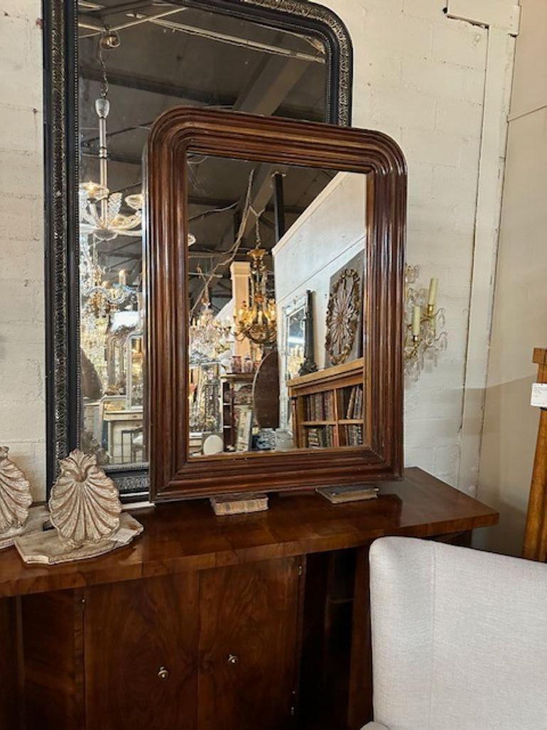 French Walnut Louis Philippe Mirror For Sale 2